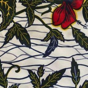 Chez Blaire White Floral African Print