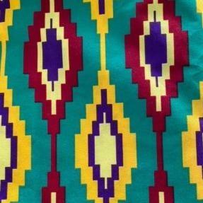 Chez Blaire Green Retro African Print