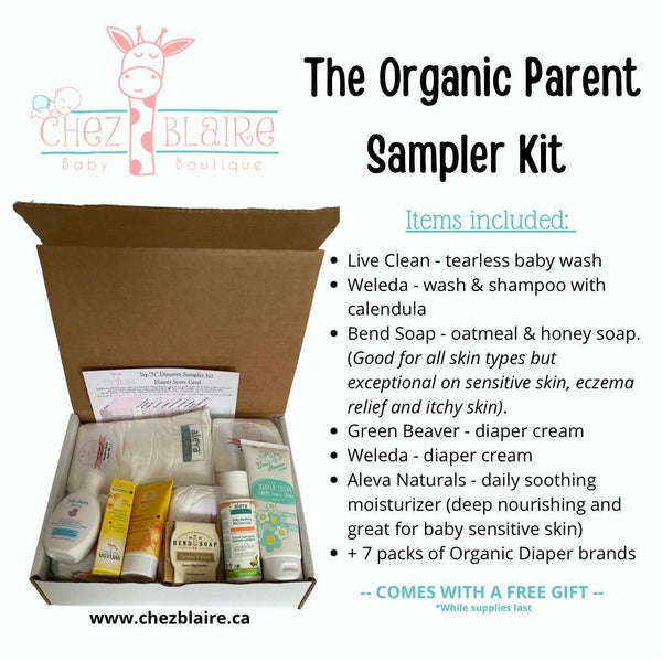 The Organic Parent Sampler Kit (diapers + baby skin care)
