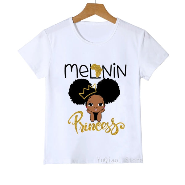 You Are Special - Cute African American Melanin Princess Print Children's T-Shirts